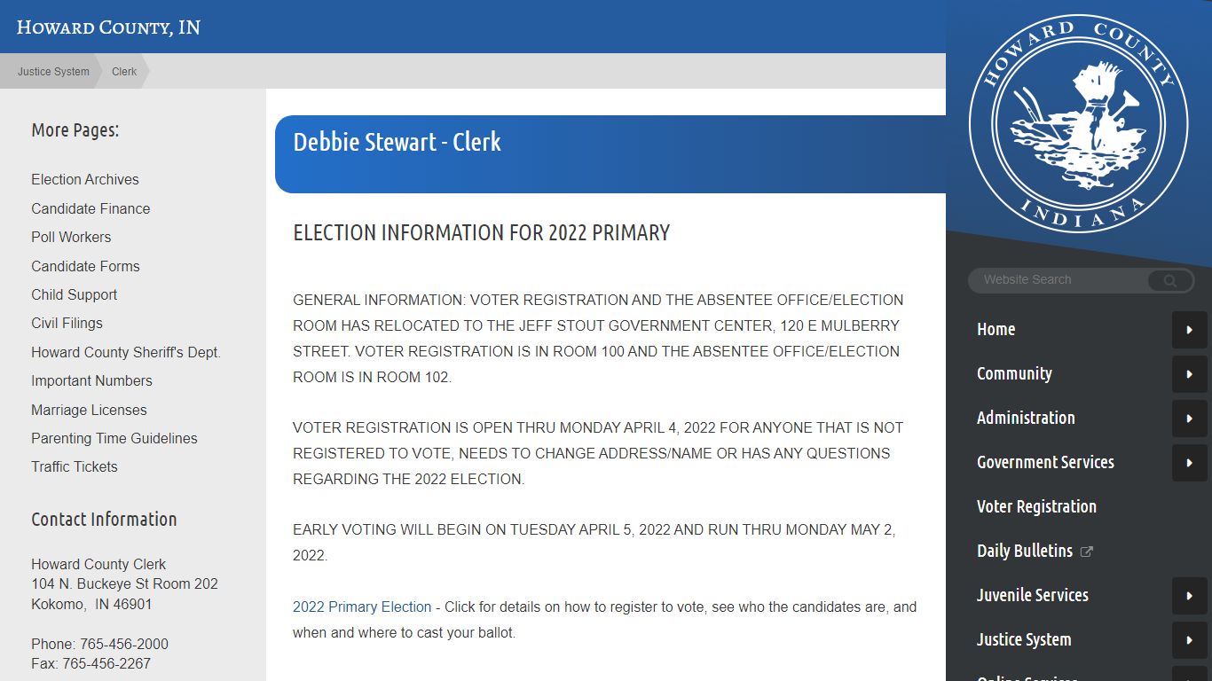 Clerk of Howard County Indiana